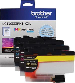 Brother Genuine LC30333PKS Super High-Yield Colour Ink Cartridge 3-Pack