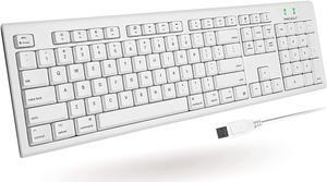 Macally Full-Size USB Wired Keyboard for Mac Mini/Pro, iMac Desktop Computer, MacBook Pro/Air Desktop w/ 16 Compatible Apple Keyboard with Numeric Keypad, Rubber Domed Keycaps - Spill Proof