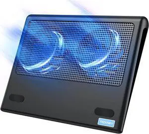 Laptop Cooling Pad Portable Ultra-Slim Quiet Laptop Notebook Cooler Cooling Pad Stand with 2 USB Powered Fans Fits 12-16 Inches (Blue)