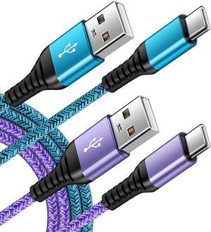 C Charger Cord Fast Charging USB Type C Cable Android Charger Cables 6FT 2Pack for Samsung Galaxy S24 S23 S22 S21 S20 Ultra S20+ Note 20 10 S10 S9 Plus A12 A11 A52 OnePlus Google Pixel 6 5 4 4a 3a XL