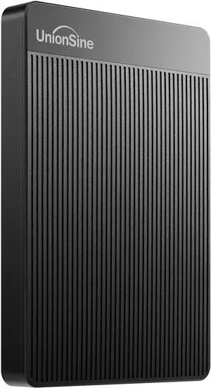 UnionSine 250GB Ultra Slim Portable External Hard Drive USB3.0 HDD Storage Compatible for PC, Desktop, Laptop(Black) HD-006