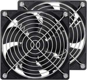 2-Pack 120mm Fan DC 12V Computer Fan 120mm x120mm x 25mm 2-Pin High Performance Cooling Fan