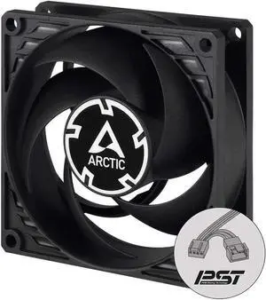 ARCTIC P8 PWM PST CO - 80 mm Case Fan, PWM Sharing Technology (PST), Pressure-optimised, Dual Ball Bearing for Continuous Operation, Computer, 200-3000 RPM