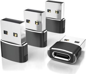 USB to USB C Adapter 4 Pack Type C Female to A Male Charger Converter for Apple Watch Ultra iWatch 8 7 iPhone 14 13 12 11 Pro Plus Max Airpods iPad 9 10 Air 5 Mini 6 Samsung Galaxy S23 S22 S21