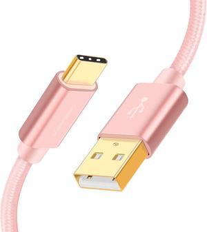 USB C to USB Cable Short 6 inch CableCreation Durable USB C to USB A Short USB C Cable Fast Charging 3A 480Mbps Data USB A to USB C for Power Bank Stylus Pen S21 S20 Pixel GoPro Hero 0.15m Rose Gold