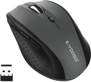 Wireless Mouse Computer Mouse 18 Months Battery Life Cordless Mouse 5 Level 2400 DPI 6 Button Ergo Wireless Mice 2.4G Portable USB Wireless Mouse for Laptop Mac Chromebook PC Windows