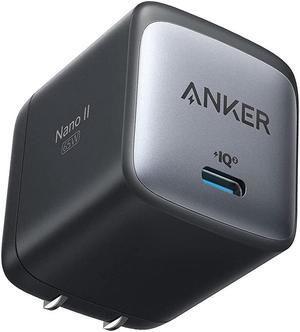 USB C Charger Anker Nano II 65W GaN II PPS Fast Charger Adapter Foldable Compact Charger for MacBook ProAir Galaxy S20S10 Dell XPS 13 Note 2010 iPhone 12ProMini iPad Pro Pixel and More
