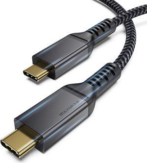 Maxonar 6.6Ft USB4 Compatible with Thunderbolt 3 Cable, 40Gbps USB C Cable 100W Supports Single 5K@60hz or 2X 4K@60hz Monitor, External SSD, eGpu, MacBook Pro