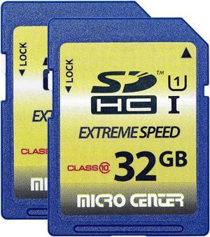 32GB Class 10 SDHC Flash Memory Card SD Card by Micro Center (2 Pack)