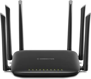 Gigabit WiFi Router, AC2100 Dual Band High Speed Wireless Router, 6 Antennas, MU-MIMO for Superb 2300 Sq.Ft Coverage & 30+ Devices, Easy Setup, Parental Control(Model: Connectize G6), Black