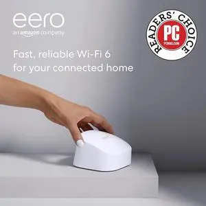 Amazon eero 6 dual-band mesh Wi-Fi 6 router with built-in Zigbee smart home hub