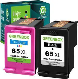 GREENBOX 65XL Ink Cartridges for Envy 5055 DeskJet 3755,1 Black 1 Tri-Color GREENBOX 65XL Ink Cartridges for Envy 5055 DeskJet 3755,1 Black 1 Tri-Color