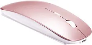 Bluetooth Mouse for MacBook pro/MacBook air/iPad/Laptop/iMac/pc Wireless Mouse for MacBook pro MacBook Air/iMac/Laptop/Notebook/pc (BT/Pink)
