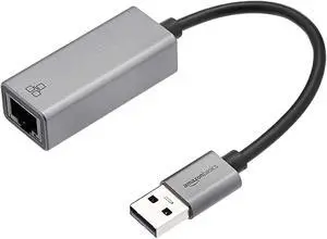 Basics Aluminum USB 3.0 Gigabit Ethernet Adapter, Gray, 1.97 x 0.83 x 0.59 inches Basics Aluminum USB 3.0 Gigabit Ethernet Adapter, Gray, 1.97 x 0.83 x 0.59 inches