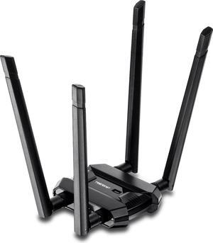 TRENDnet AC1900 High Power Dual Band Wireless USB Adapter, Increase-Extend WiFi Wireless Coverage, Stream 4K HD Video, Windows-Mac OS Compatible, USB 3.0 to USB Type A, Black, TEW-809UB