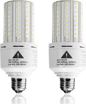 ZP 2-Pack Led Light Bulb 400W Equivalent 6250 Lumen 5000k Cool Daylight White E26/E27 Medium Base 50W Led Corn Light for Outdoor Indoor Lamp Area Garage Warehouse Workshop Street Backyard New Upgrade ZP 2-Pack Led Light Bulb 400W Equivalent 6250 Lumen 5000k Cool Daylight White E26/E27 Medium Base 50W Led Corn Light for Outdoor Indoor Lamp Area Garage Warehouse Workshop Street Backyard New Upgrade