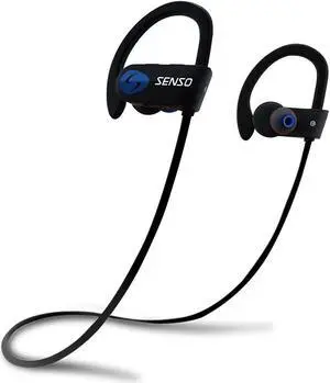 Senso Bluetooth Headphones, Best Wireless Sports Earphones w/Mic IPX7 Waterproof HD Stereo Sweatproof Earbuds for Gym Running Workout 8 Hour Battery Noise Cancelling Headsets (Black Blue) Senso Bluetooth Headphones, Best Wireless Sports Earphones w/Mic IPX7 Waterproof HD Stereo Sweatproof Earbuds for Gym Running Workout 8 Hour Battery Noise Cancelling Headsets (Black Blue)