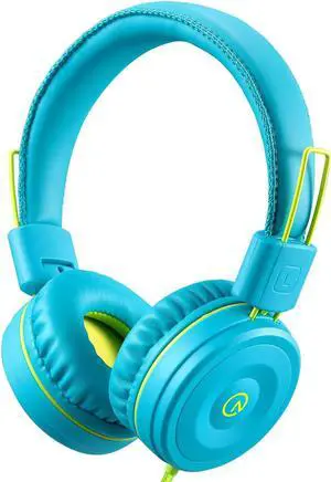 noot products K22 Kids Headphones Wired 3.5mm Jack, Foldable, Teal/Lime | Stereo Tangle-Free 5ft Long cord, Plug-in, On-Ear Headset for Children, Boys, Girls, iPad, School, Kindle, Travel, Plane noot products K22 Kids Headphones Wired 3.5mm Jack, Foldable, Teal/Lime | Stereo Tangle-Free 5ft Long cord, Plug-in, On-Ear Headset for Children, Boys, Girls, iPad, School, Kindle, Travel, Plane