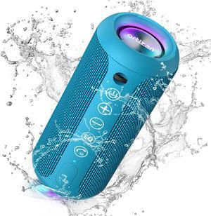 Portable Bluetooth Speaker, IPX7 Waterproof Wireless Speaker with 24W Loud Stereo Sound, Outdoor Speakers with Bluetooth 5.0, 30H Playtime,66ft Bluetooth Range,Dual Pairing for Home