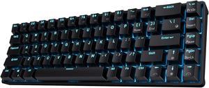 RK Royal KLUDGE RK68 (RK855) Wireless/Wired 65% Compact Mechanical Keyboard, 68 Keys 60% Bluetooth Rechargeable Gaming Keyboard with Macro Keys for Windows and Mac (Red Switch, Black)