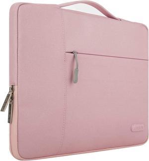 Laptop Sleeve Compatible with MacBook Pro 16 inch 20232019 M3 A2991 M2 A2780 M1 A2485 A2141Pro Retina 15 A1398 15156 inch Notebook Polyester Multifunctional Briefcase Bag Pink