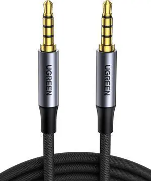 3.5mm Audio Cable Braided 4-Pole Hi-Fi Stereo TRRS Jack Shielded Male to Male AUX Cord Compatible with iPad  Phones Tablets Car Home Stereos Headphones Speaker 3FT