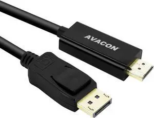 DisplayPort to HDMI 15 Feet Gold-Plated Cable Avacon Display Port to HDMI Adapter Male to Male Black DisplayPort to HDMI 15 Feet Gold-Plated Cable Avacon Display Port to HDMI Adapter Male to Male Black