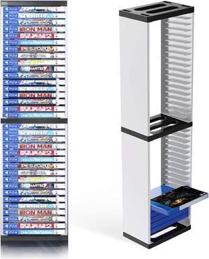 Nargos Video Game Storage Stand Tower for PS5/ PS4/ PS3/ Xbox Series S & X/Xbox one Game, Universal Game Disc Holder Vertical Stand Organizer Tower