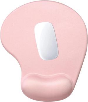 Ergonomic Mouse Pad with Wrist Rest Support Gel Mouse Pads with Non-Slip PU Base Pain Relief Memory Foam Mousepad for Laptop PC Cute Office Supplies Desk Decro Accessories Pink