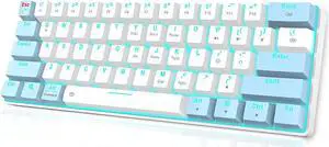 EDJO Bluetooth Mechanical Keyboard 60%, Wireless/Wired Red Switches Mechanical Gaming Keyboard with Backlit, Ultra-Compact 60 Percent Computer Keyboard for Windows, Mac OS