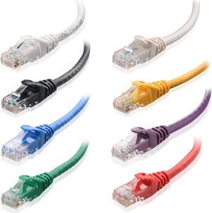 Cable Matters 8-Color Combo Snagless Short Cat 5e Ethernet Cable 1 ft (Cat 5 Ethernet Cable, Cat5e Cable, Cat 5e Cable, Cat5 Ethernet Cable, Internet Cable, Network Cable)