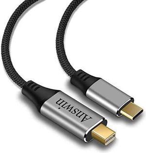 USB C to Mini DisplayPort 6Ft 4K@60Hz Thunderbolt 3 to Mini Displayport Cable Compatible for iPhone 15 Series M1/2 MacBook Pro Surface Book 2 Galaxy S24/S23 Steam Deck and Rog Ally