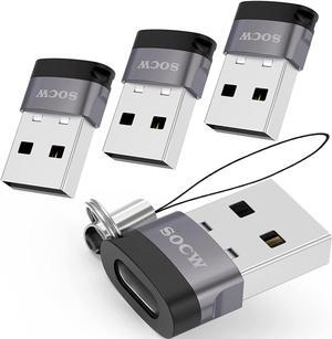 USB C to USB Adapter (4 Pack) USB-C Female to USB Male Type C to USB A Converter Compatible with Apple MagSafe iPhone 11 12 13 14 15 Pro Max  Galaxy Note Google Pixel etc Grey