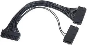 Power Supply Splitter, Hamkot Dual PSU Cable Adapter 24 Pin 20+4 Pin ATX Motherboard Adapter Extension Cable Dual 24-Pin Mining Power Adapter 12 Inch (30CM) (1-Pack) Power Supply Splitter, Hamkot Dual PSU Cable Adapter 24 Pin 20+4 Pin ATX Motherboard Adapter Extension Cable Dual 24-Pin Mining Power Adapter 12 Inch (30CM) (1-Pack)