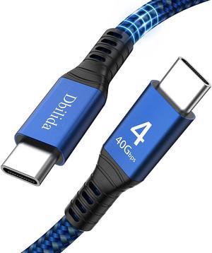 Dbilida Cable for Thunderbolt 4 Cable 3.3ft, Nylon Braided 40Gbps USB C Cable with 100W PD, 40Gbps, 8K Display Compatible with Thunderbolt 3 Cable, USB4, USB C, Hub, SSD, Docking and More