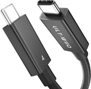 Thunderbolt 4 Cable 1FT, 40Gbps Data Transfer & 100W PD Charging, 8K/6K@60Hz or Dual 4K Video Cable, Compatible with Thunderbolt 3/4 devices, MacBook, External SSD, eGPU, Type C Docking Station