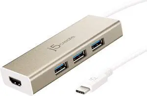 j5create USB 3.1 Type C to 3 USB 3.0 Hub with 4K HDMI Port (JCH451)