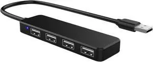 USB 3.0 Hub with 4-Port USB Extender USB 3.0 Data Hub Splitter USB Multiport Expander for Laptop Xbox Flash Drive HDD Console Printer Camera Keyborad Mouse