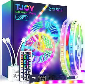 Maylit Led Strip Lights, 20FT USB Led Light Strip Kit with Remote, RGB 5050  Color Changing Led Lights for Tv Backlight, Bedroom, Room, Home  Decorations, 2 Rolls of 10 Feet 