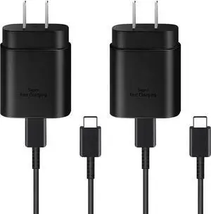 USB C Wall Charger 2-Pack 25W Type C Super Fast Charger and 2-Pack 6FT USB C to USB C Charging Cable for Samsung Galaxy S21/S21+/S21 Ultra/S20/S20+/S20 Ultra/Note 20/Note 20 Ultra/Note 10/Note 10+