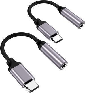 USB Type C to 3.5mm Female Headphone Jack Adapter-2 pack USB C to Aux Audio Dongle Cable Cord Compatible with Pixel 4 3 2 XL  Galaxy S21 S20 Ultra S20+ Note 20 10 S10 S9 Plus for iPad Pro