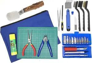 Economy 3D Printer Tool Kit - All The 3D Printing Tools & Accessories Needed to Remove, Clean & Finish 3D Prints for Adhesion Print Removal Print Clean-Up and 3D Printer Maintenance
