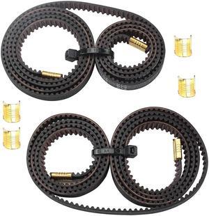 FYSETC 3D Printer Accessory - Ender 3 V2 X Y Belt Replacement - 2GT Synchronous Belt: Open Rubber Timing Kit X Axis 805mm/31.69in - Y 740mm/29.13in Pitch 2mm Width 6mm with Copper Buckle Clamp Part
