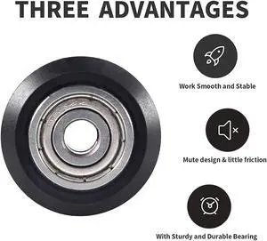 48 PCS 3D Printer POM Pulley Wheel Set with Pulley Bearing Included 16 PCS POM Wheel 16 PCS Eccentric Spacer 16 PCS Round Column for Creality Anycubic Anet Series 3D Printer Ender 3
