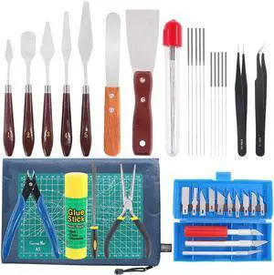 40 Piece 3D Printer Accessories Tool Kit, Spatulas,Tweezers,File, Needles,Cutting Mat and More 3D Printing Tools for Removal, Clean-up, Finish 3D Printers 40 Piece 3D Printer Accessories Tool Kit, Spatulas,Tweezers,File, Needles,Cutting Mat and More 3D Printing Tools for Removal, Clean-up, Finish 3D Printers