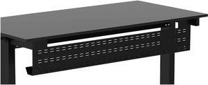 Desk Store Under Desk Cable Management Tray Black Horizontal Computer Cord Raceway and Modesty Panel (Black, 39")