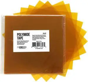 Gizmo Dorks Kapton Tape (Polyimide) for 3D Printers and Printing, 12 x 12 inches, 10 Sheets per Pack Gizmo Dorks Kapton Tape (Polyimide) for 3D Printers and Printing, 12 x 12 inches, 10 Sheets per Pack