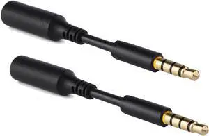 2 Pack Headphone Jack Adapter Android Phone Ultra Slim Audio Extender Replacement for Life Proof 3.5 mm Short Extension Cable AUX Skinny Dongle Compatible with Lifeproof