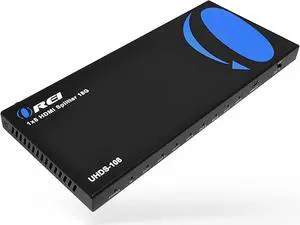 OREI 4K 1 in 8 Out HDMI Splitter 4:4:4 8-bit - HDMI 2.0, HDCP 2.2, 18 Gbps, 4K @ 60Hz HDMI Duplicator/Distributor UltaHD High Resolution (UHDS-108) (1x8)