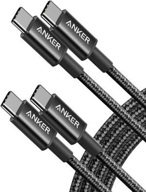 USB C Cable Anker 2 Pack New Nylon USB C to USB C Cable 6ft PD for MacBook Pro 2020 iPad Pro Galaxy S20 Switch Pixel LG and USB C Chargers